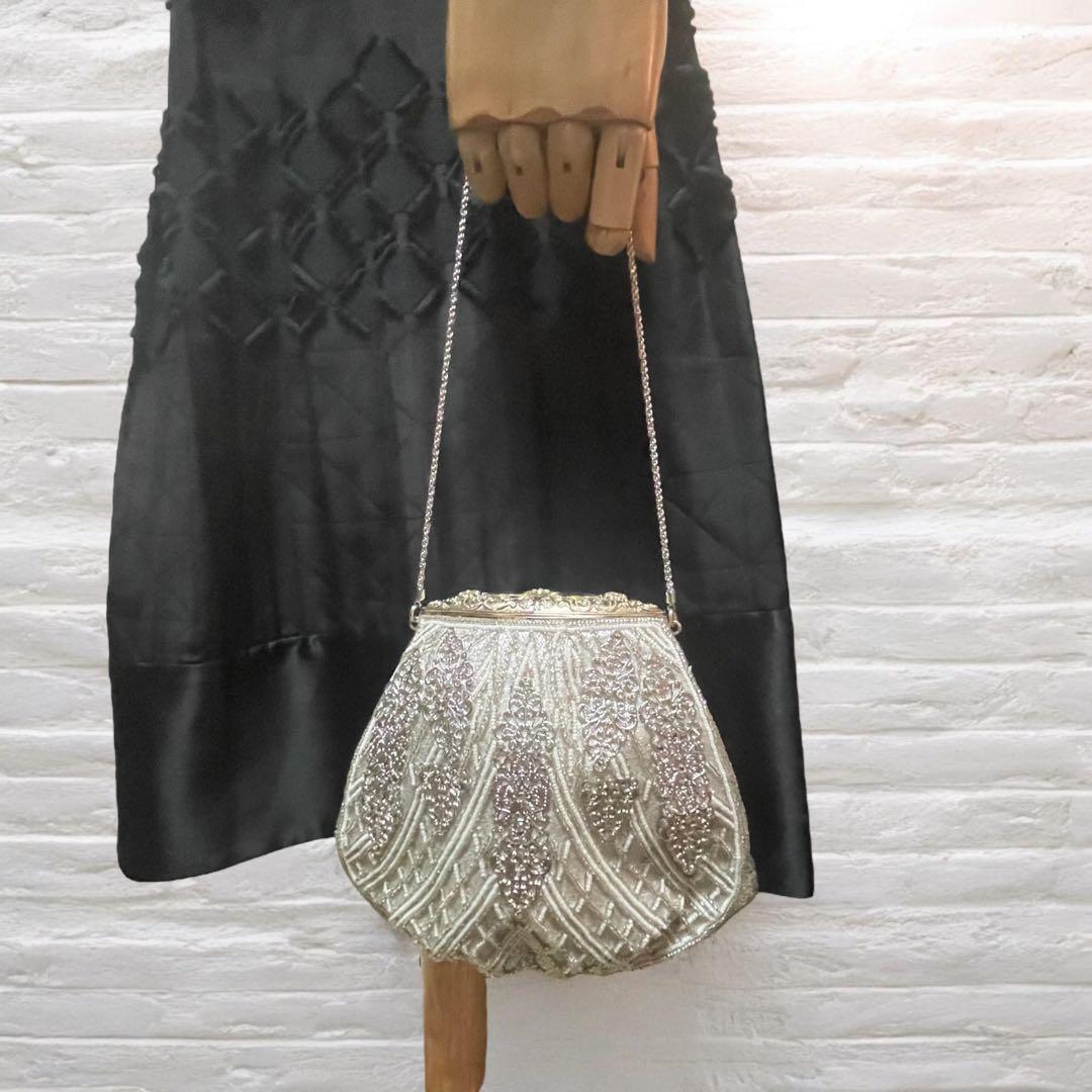 極美品⭐︎高級 Lumy ルミーはしもと ビーズ刺繍 パーティーバッグ ビジュー