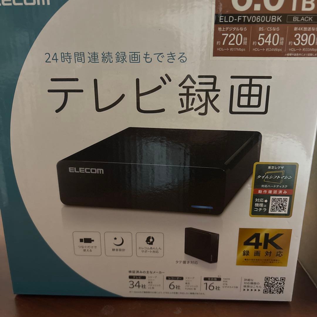 ELECOM 6TB 外付けハードディスク 外付けハードディスク