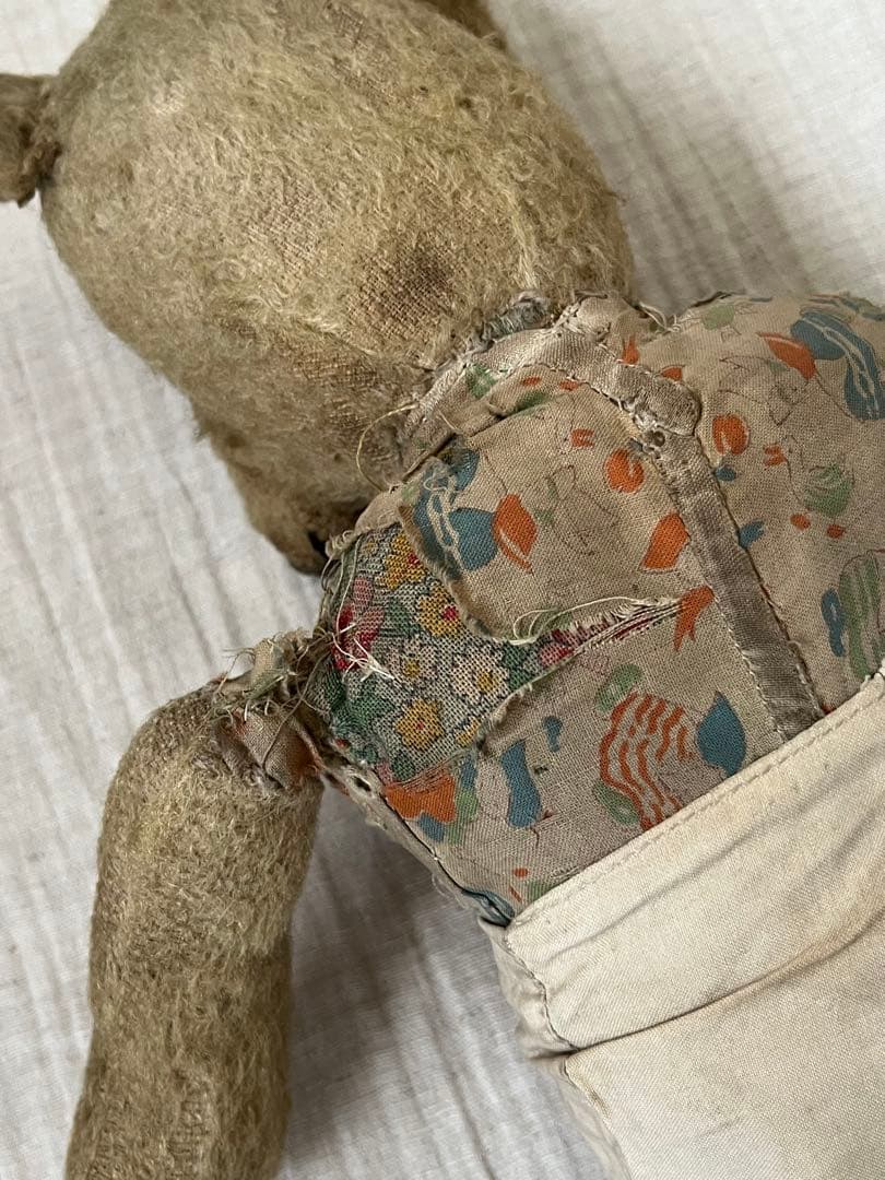 アンティークヴィンテージ修理修復ハンドメイドドールテディベア ぬいぐるみセット