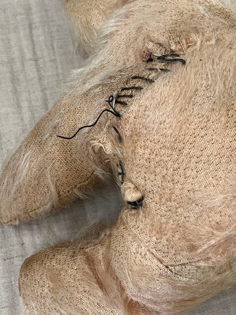 アンティークヴィンテージ修理修復ハンドメイドドールテディベア ぬいぐるみセット