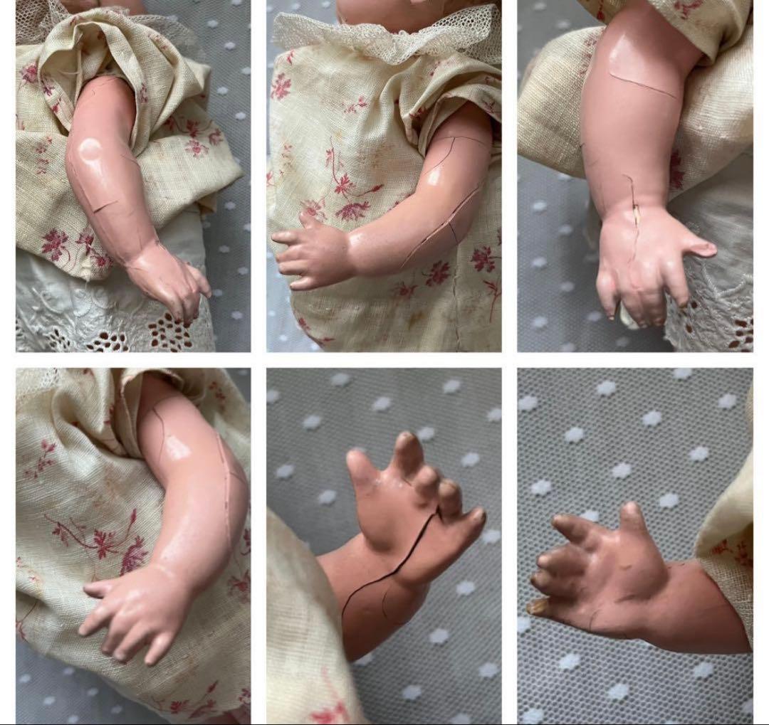 アンティークヴィンテージ修理修復ハンドメイドドールテディベア ぬいぐるみセット