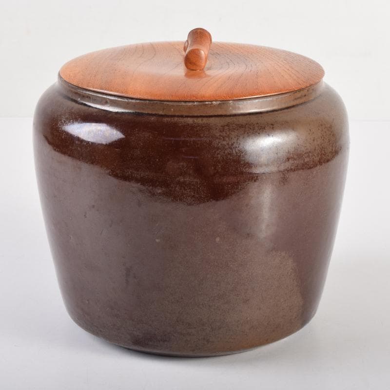 茶道具　瀬戸焼　古瀬戸　水指　時代箱付　V　6950