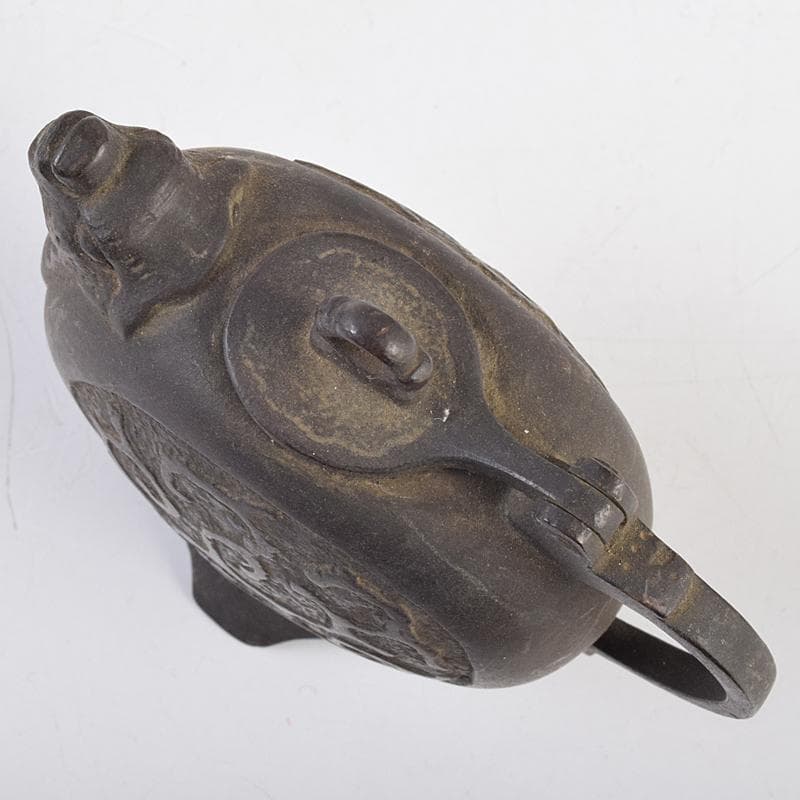 中国　古銅　獣口水滴　在銘　V　R9145