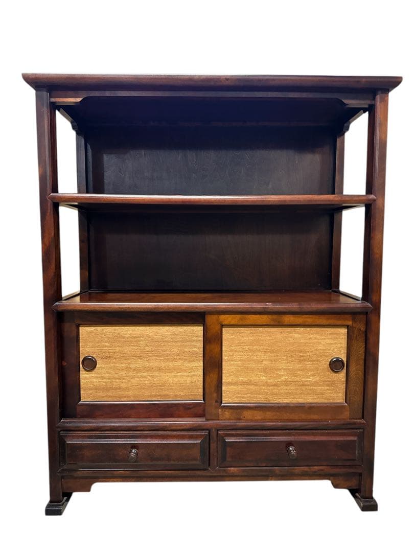 民芸家具 飾り棚 茶棚 キャビネット ミズメザクラ レトロ