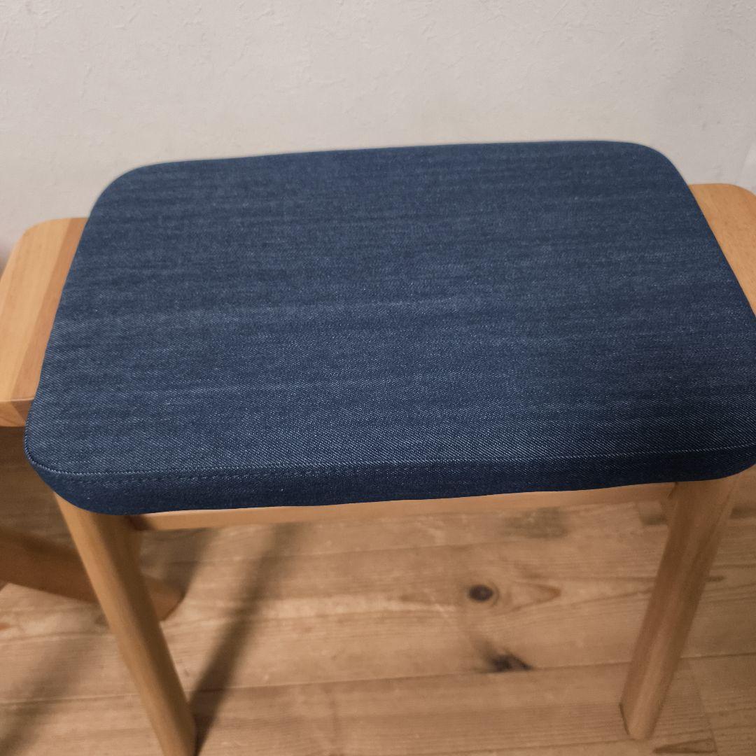 残反をつかったスタッキングスツール デニムネイビー2個セット　無印良品
