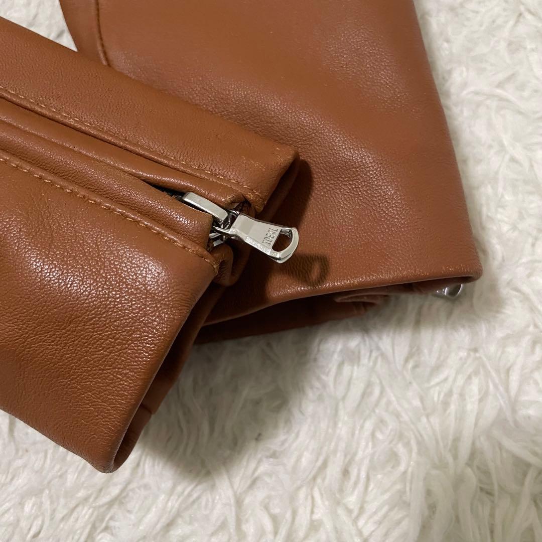 現行モデル/極美品　タケオキクチ　ラムレザージャケット　キャメルカラー　M　本革