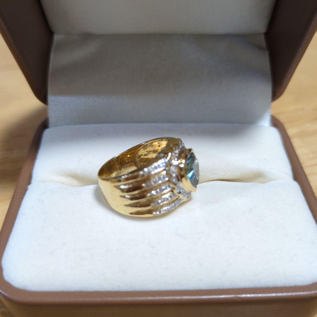 ブルートパーズ　2.7カラット指輪　トトロ