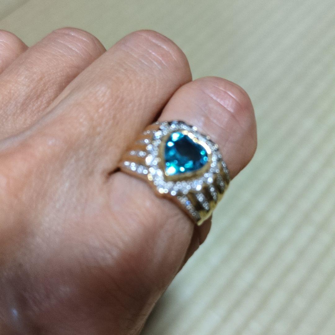 ブルートパーズ　2.7カラット指輪　トトロ