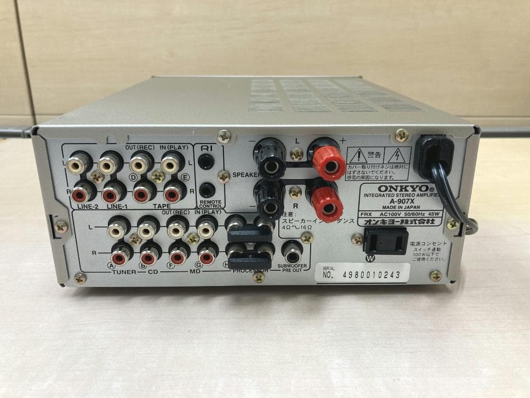 ★整備済み★ONKYO　A-907X　SPリレー交換済み　上級機　取説　美品⑦