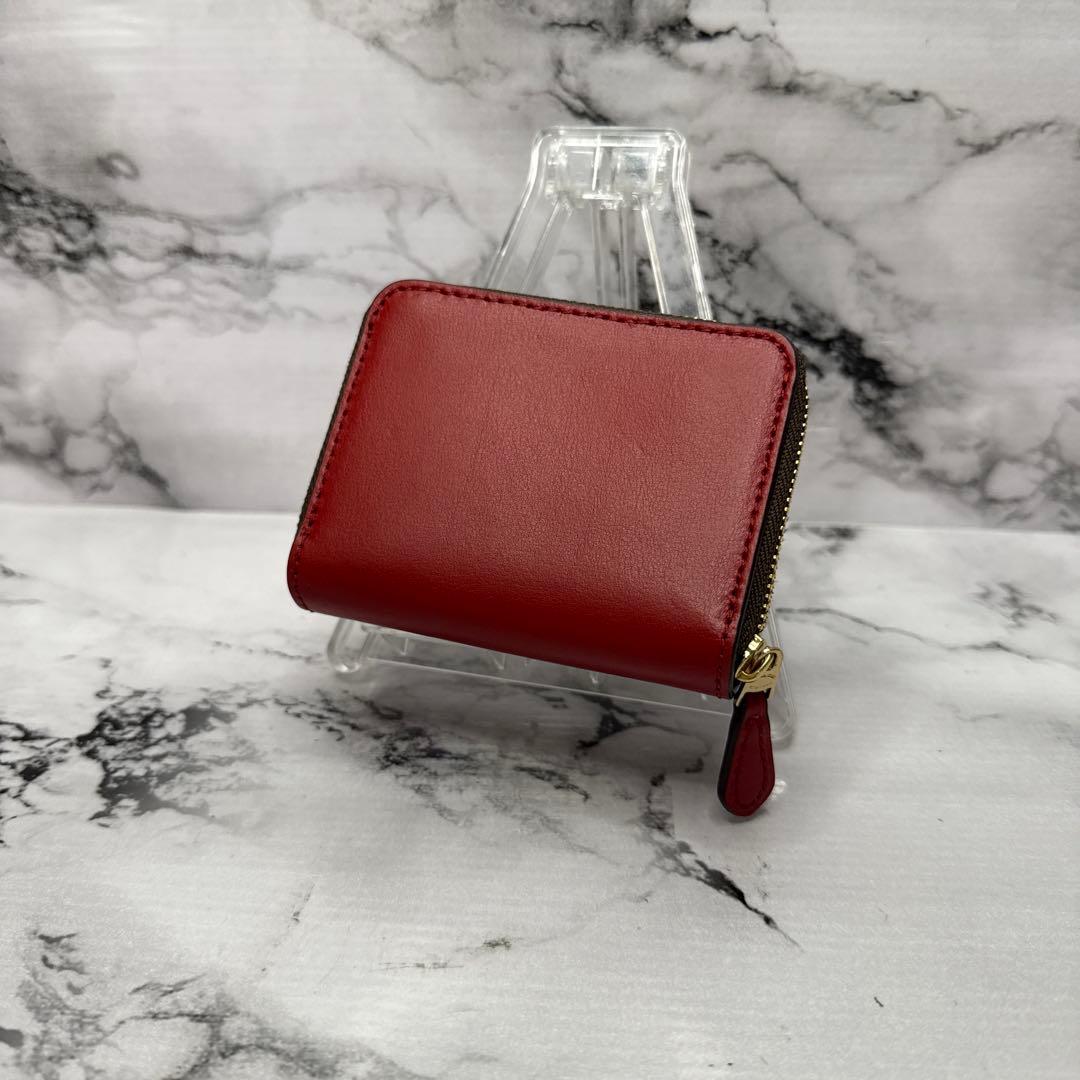 (未使用品)大人気、コーチ、折財布、PVC、レザー、ドッキング、人気色、茶、金