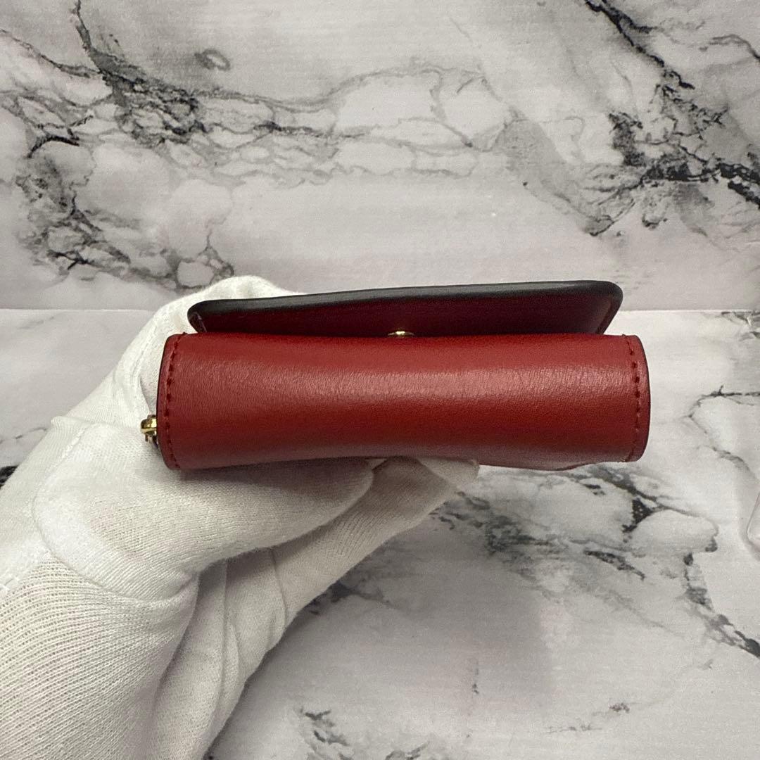 (未使用品)大人気、コーチ、折財布、PVC、レザー、ドッキング、人気色、茶、金