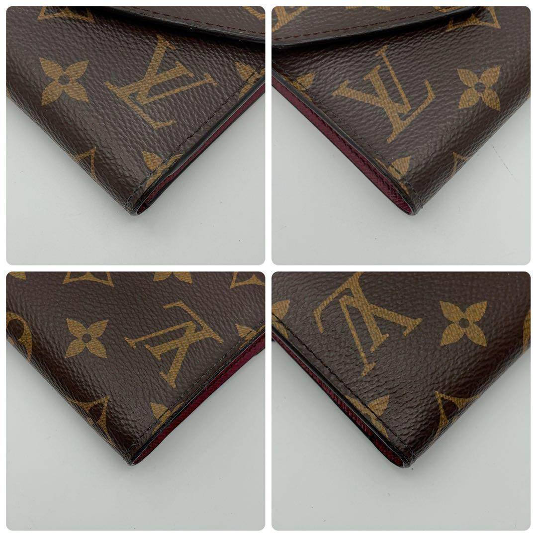 【使用感少ない】ルイヴィトン モノグラム ヴィクトリーヌ フューシャ 折り財布