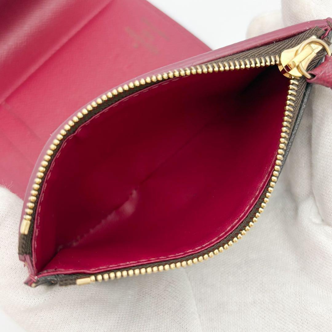 【使用感少ない】ルイヴィトン モノグラム ヴィクトリーヌ フューシャ 折り財布