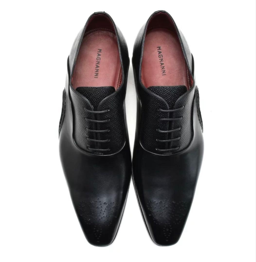 《価格対応可です！》MAGNANNI(マグナーニ)ブラックレザードレスシューズ