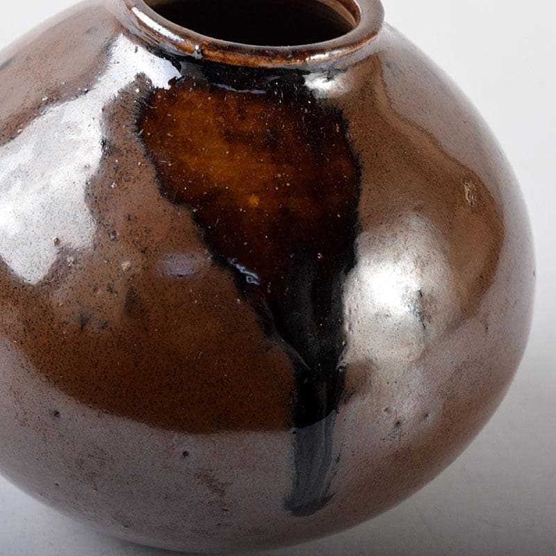 茶道具　尾戸焼　茄子茶入　仕覆付　時代箱　V　8195