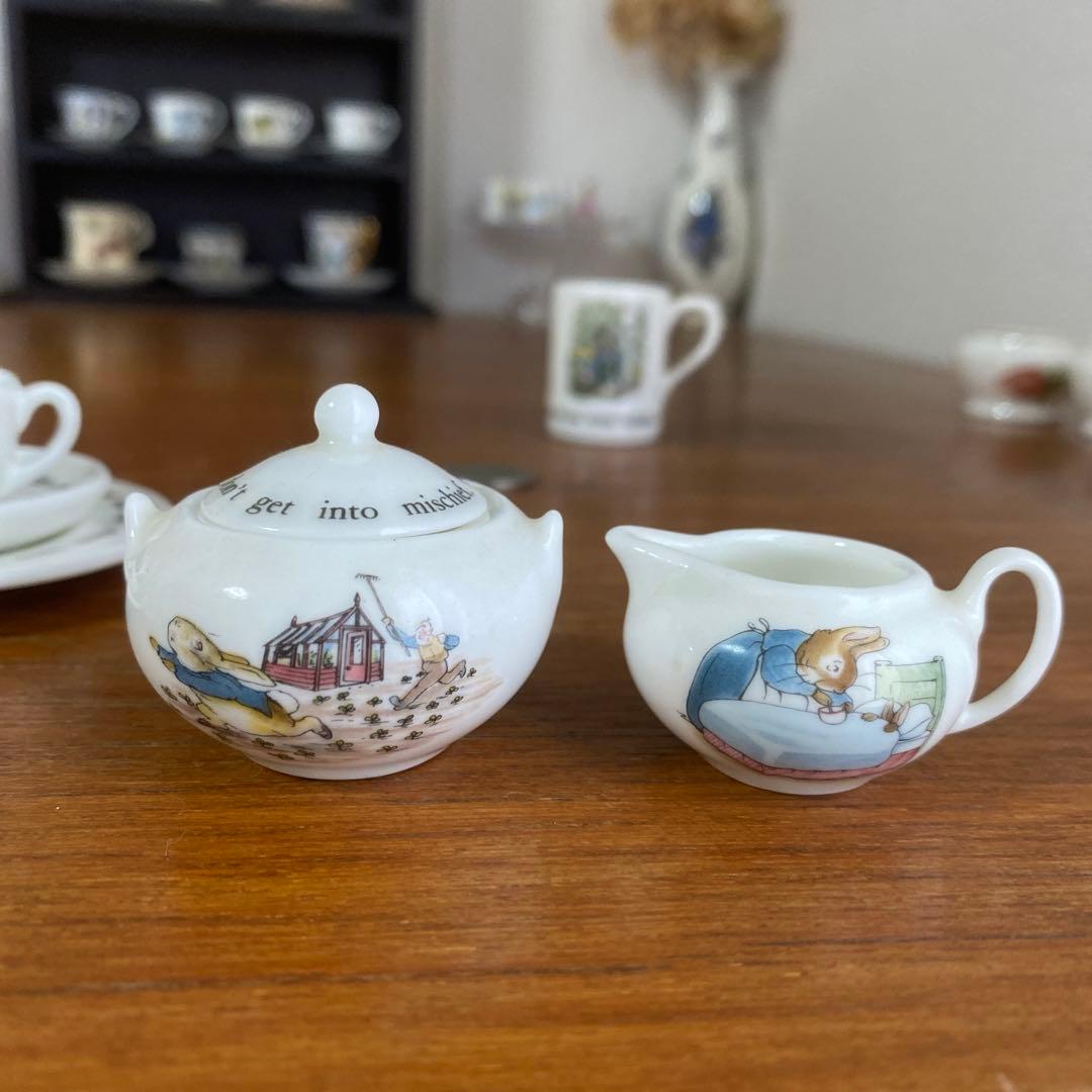 ウェッジウッド　ピーターラビット　ミニチュア　ティーセット　コーヒーセット