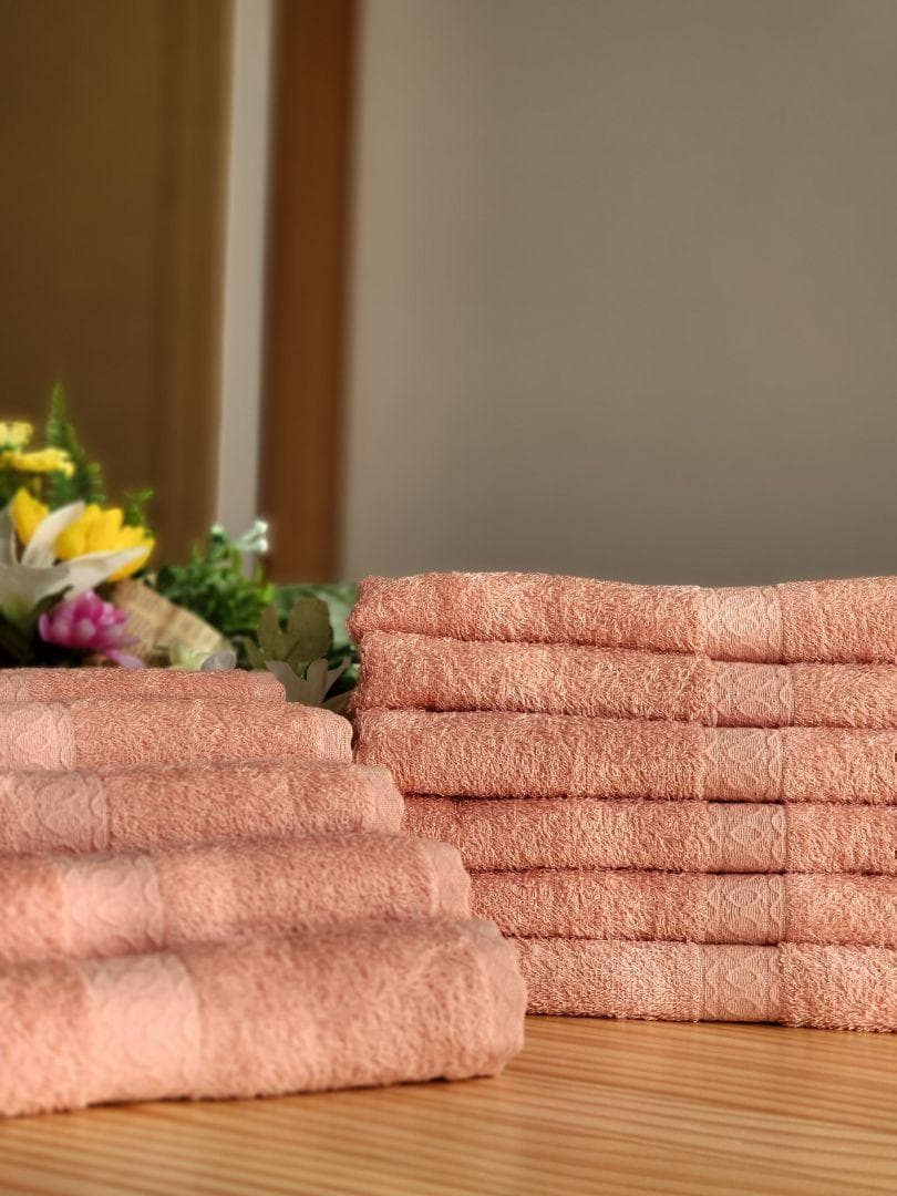 泉州タオル 高級綿糸サーモンピンクフェイスタオルセット30枚入 タオル新品