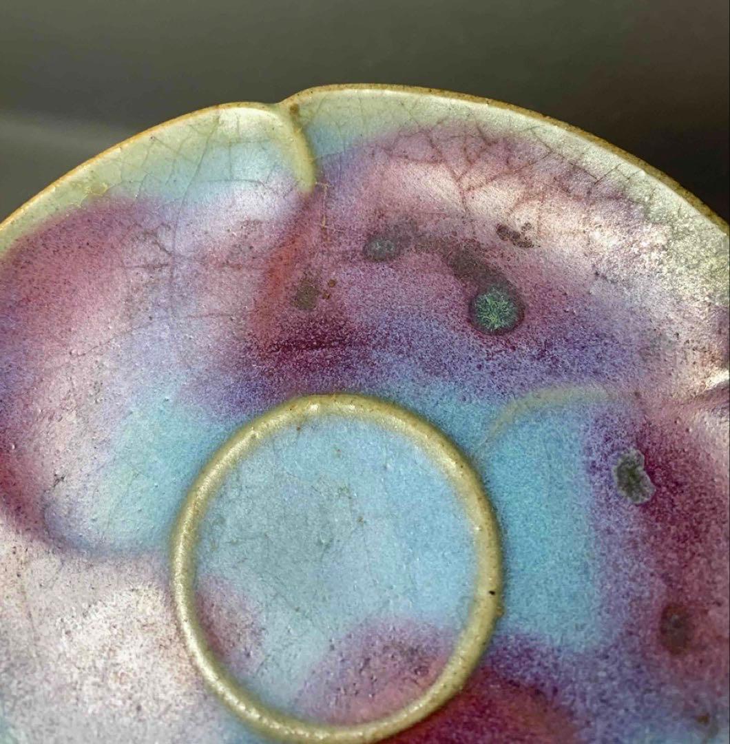 中国 花形托付　龍手付碗　f2220302