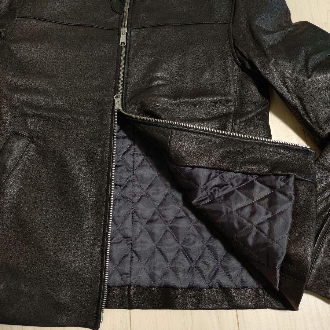 BEAUTY&YOUTH 黒 ゴートレザージャケット シングルライダース Ｌ