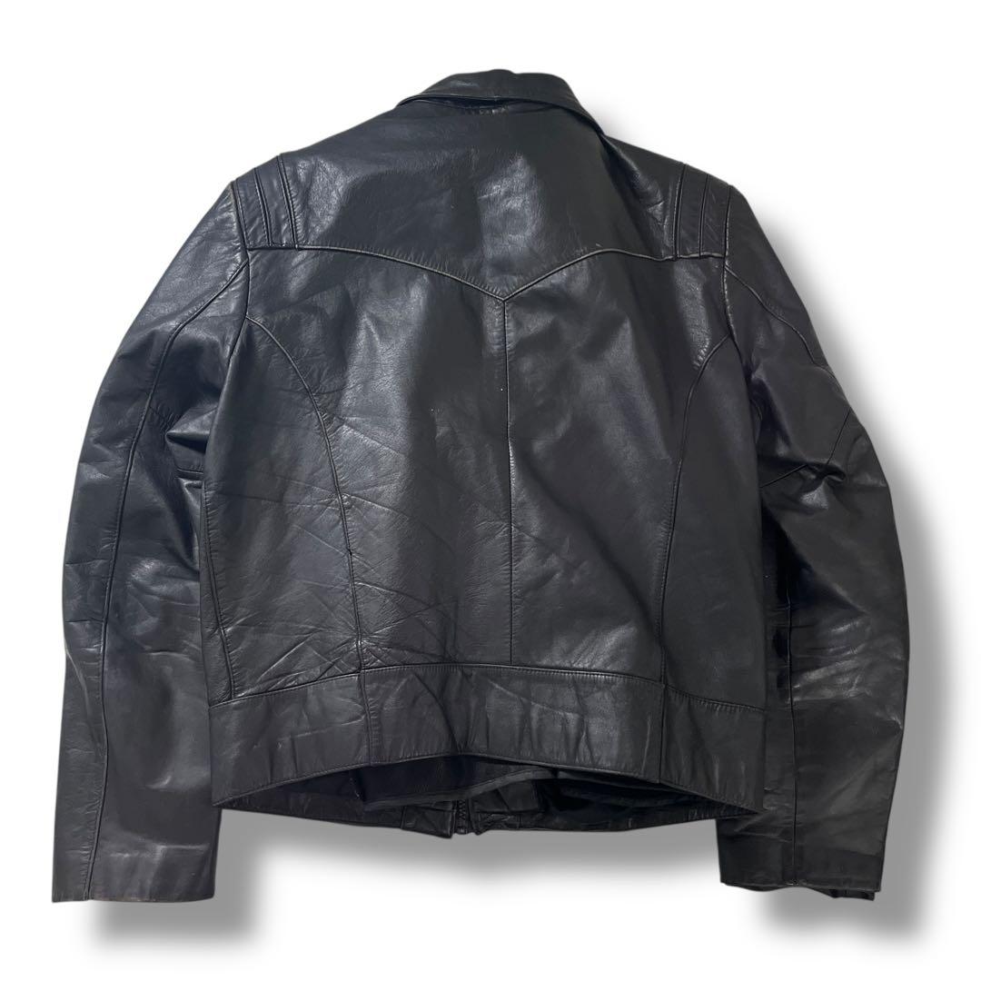 90s Rossano レザージャケット ライダース ボアライナー付 古着