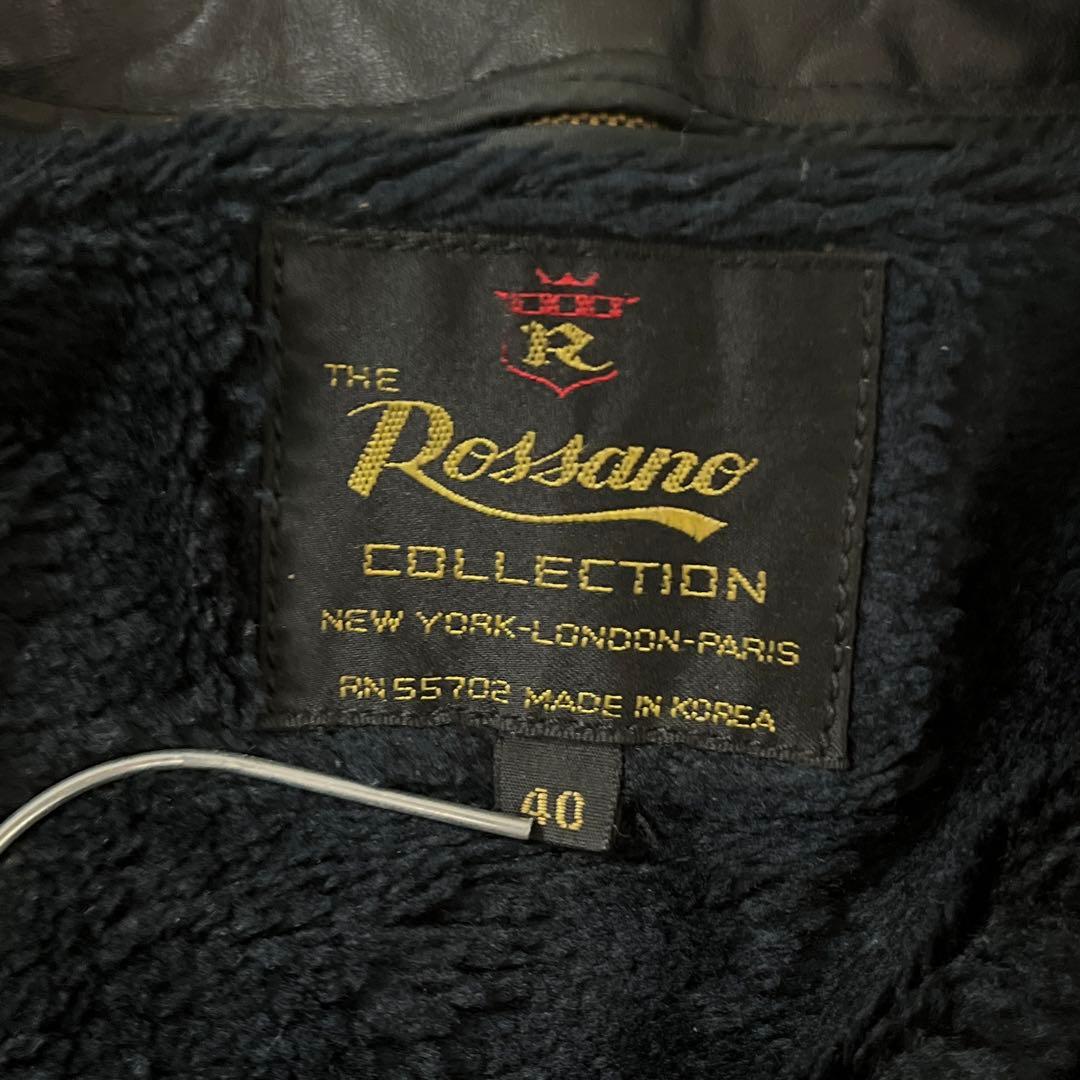 90s Rossano レザージャケット ライダース ボアライナー付 古着