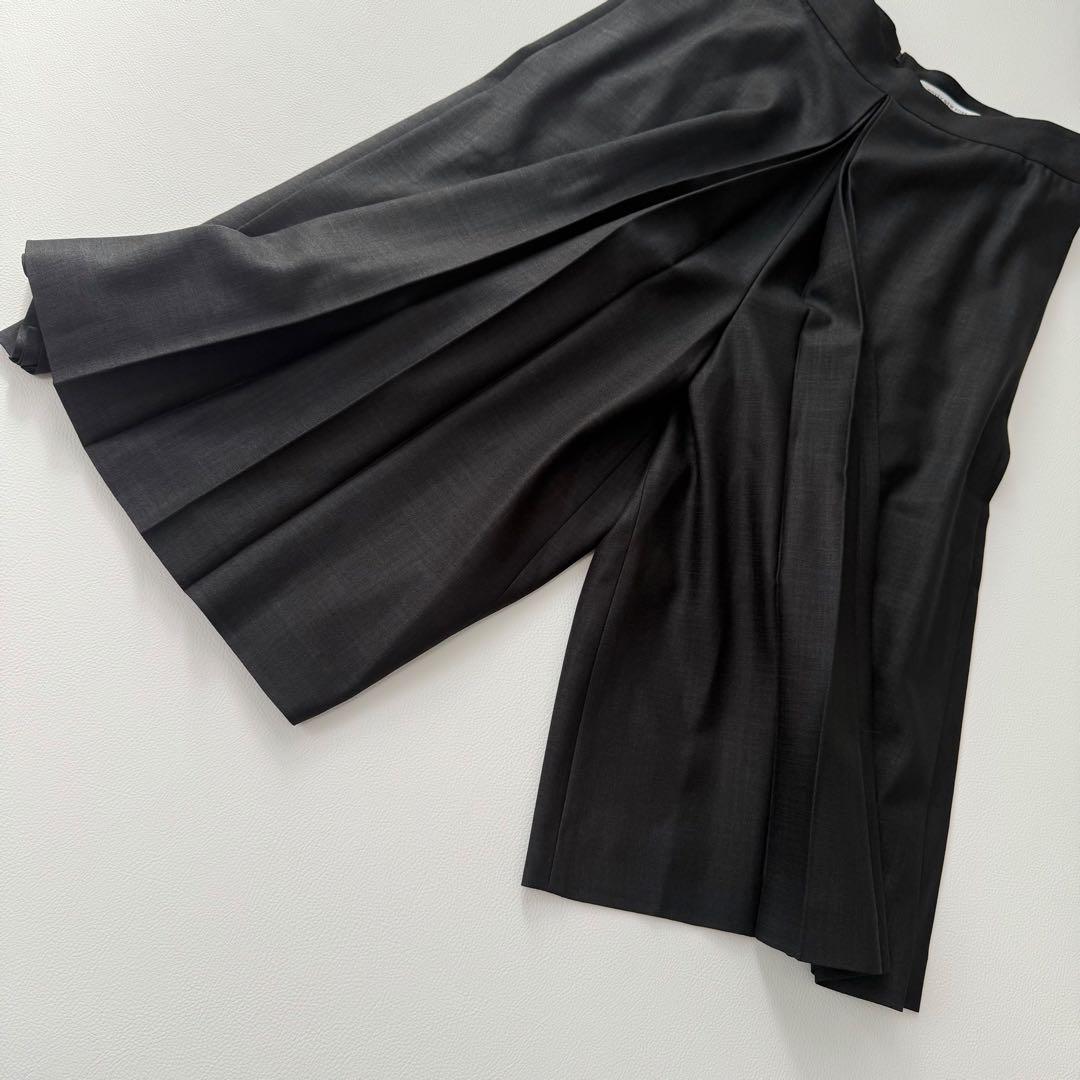 フォクシーニューヨーク　ワイドパンツ　プリーツスカート　ダークグレー　L