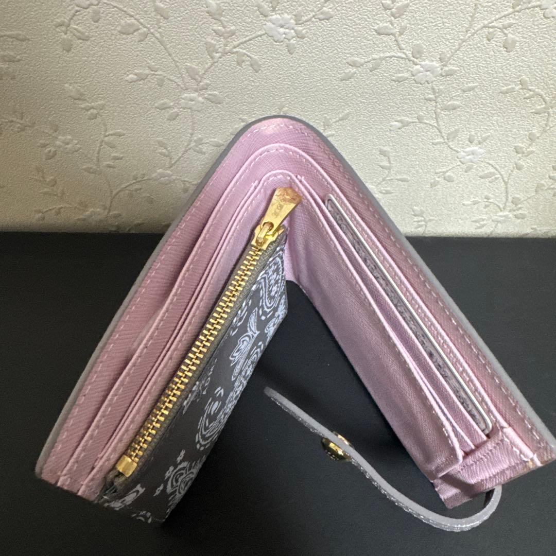 ADMJ バンダナ柄プリント　二つ折り財布