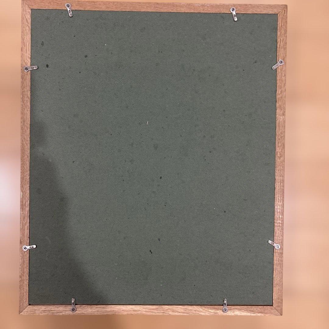 【引き取り限定】油彩画 人形画 木製フレーム