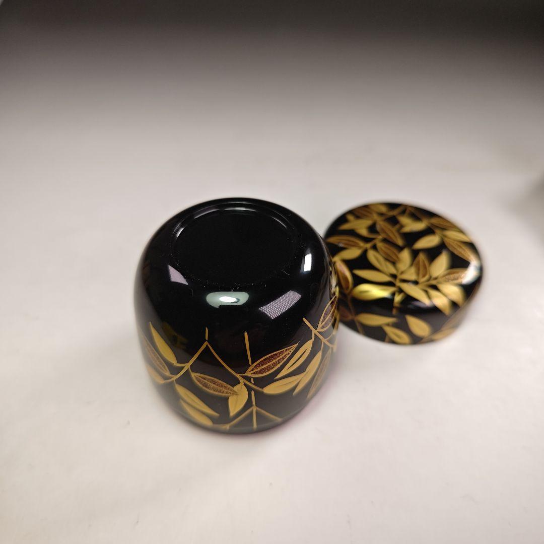 ウ209 棗『蒔絵師　宮田宗景』『利休好写　笹巻絵　中棗　共箱』茶道具　茶器