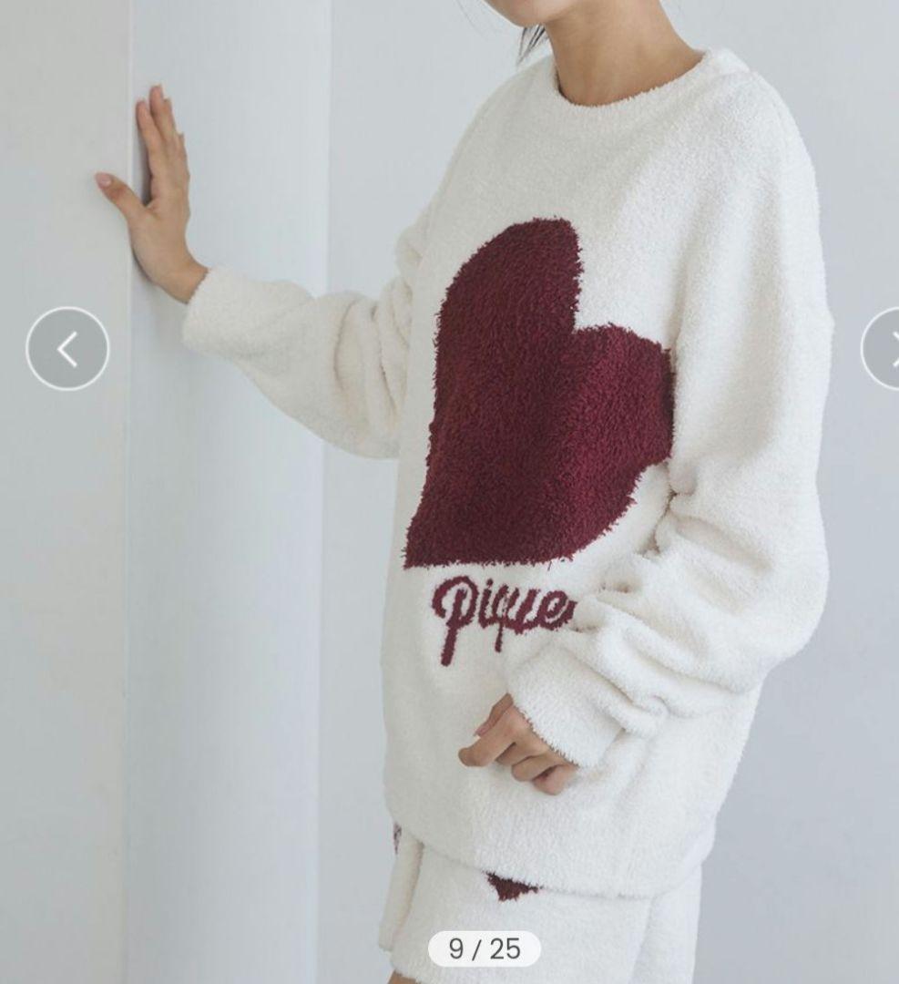 gelato pique ハートジャガードプルオーバー&ショートパンツセット