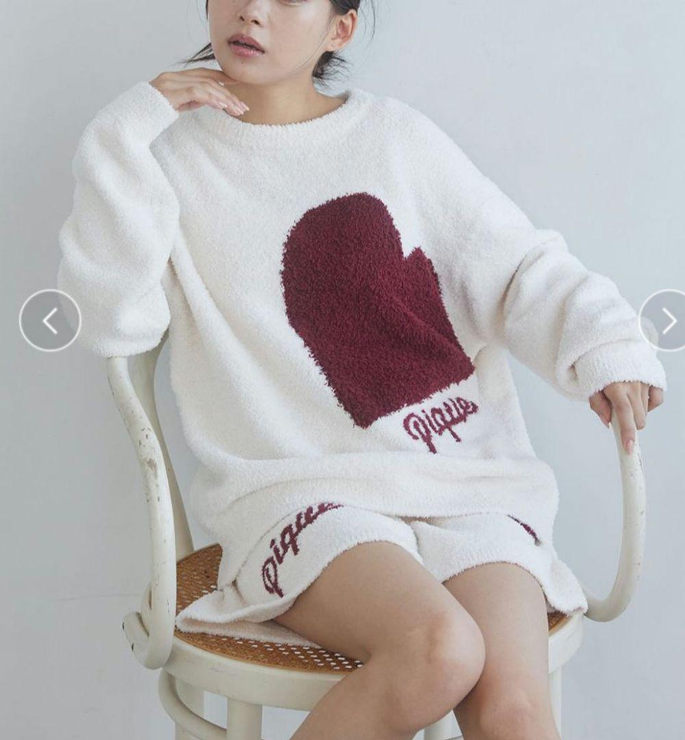 gelato pique ハートジャガードプルオーバー&ショートパンツセット