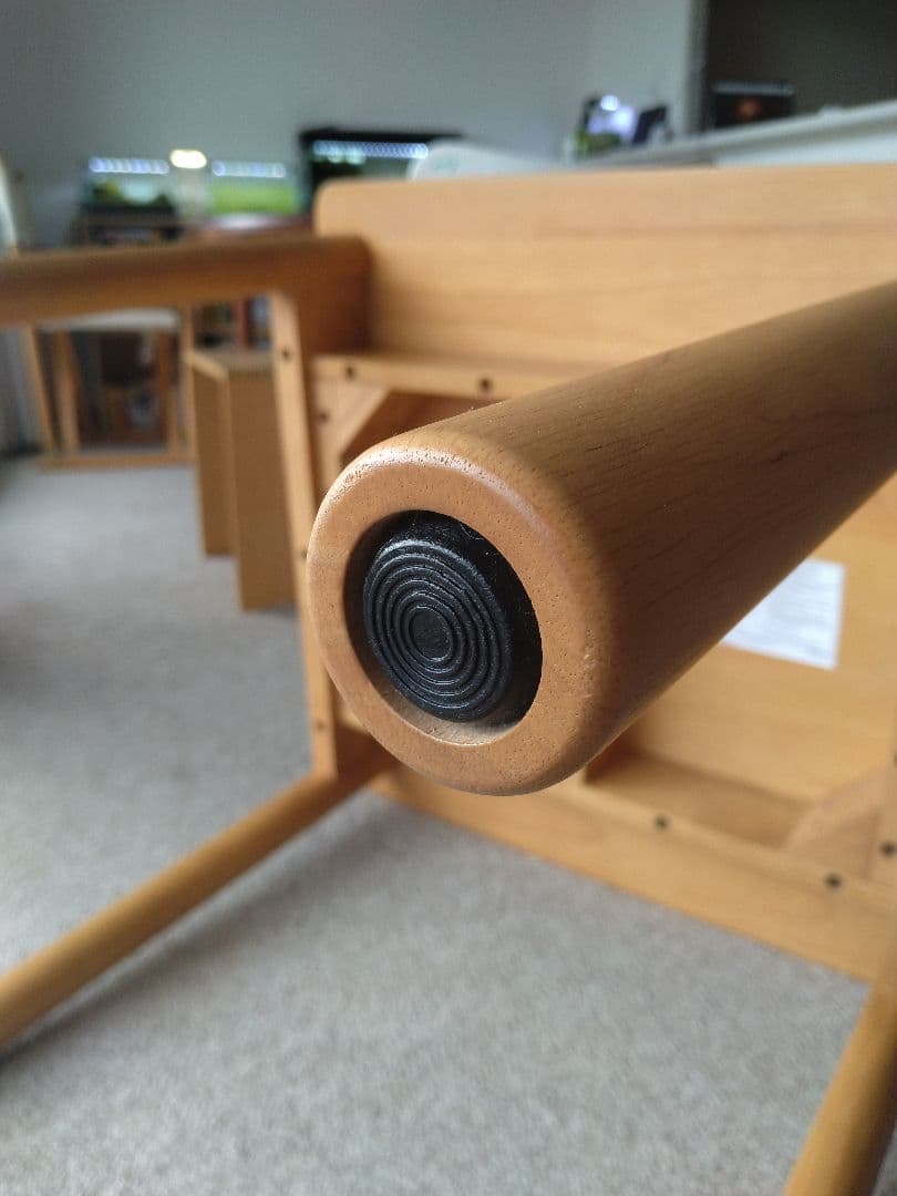 【美品】MUJI無印良品 木製テーブル70×70cm ラバーウッド材ナチュラル