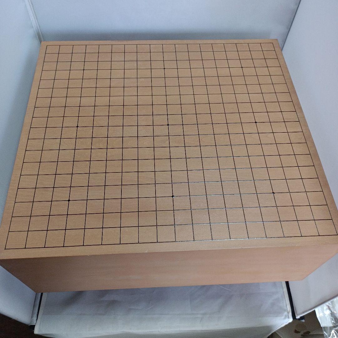 【美品】本格で重厚！碁盤（桂木材、へそあり）＆碁笥（けやき木材）＆碁石ハマグリ