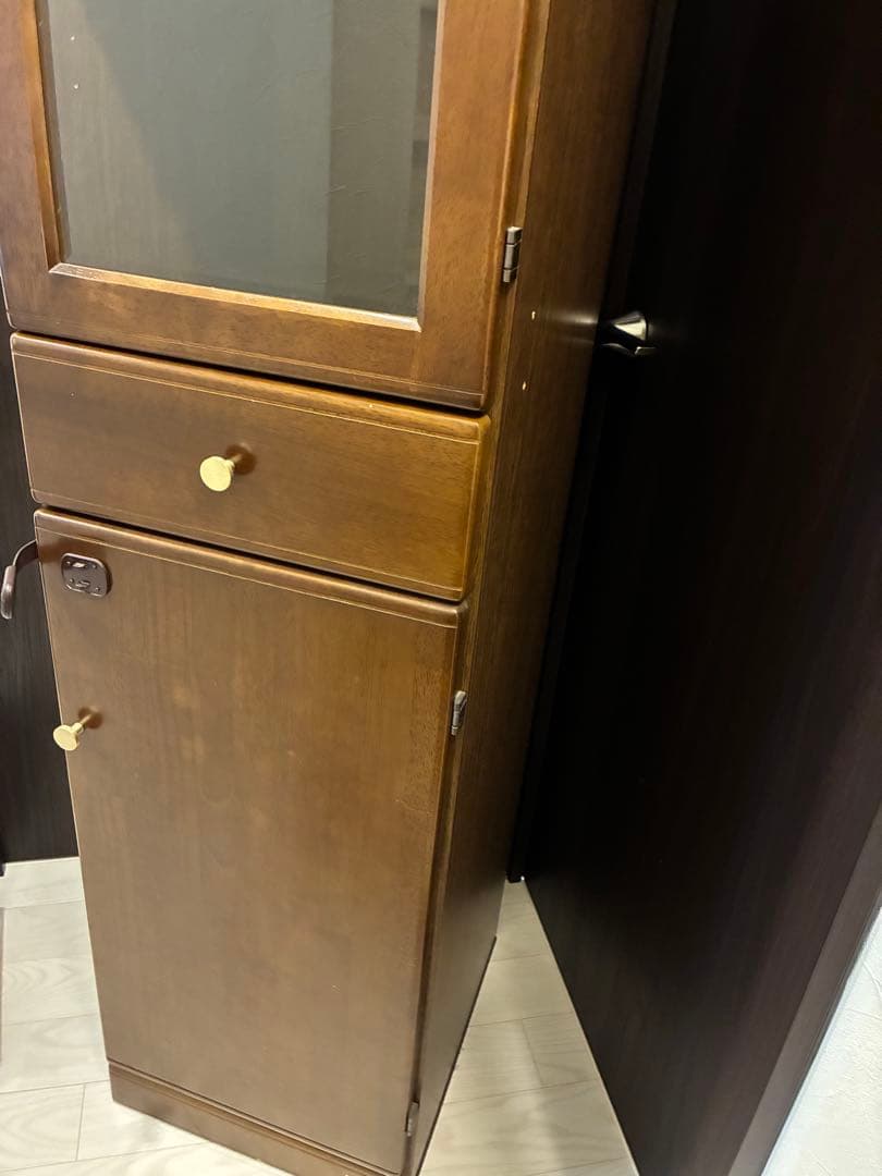 専用　1/5限定　ビンテージ　木製 ガラス扉 キャビネット コレクションケース