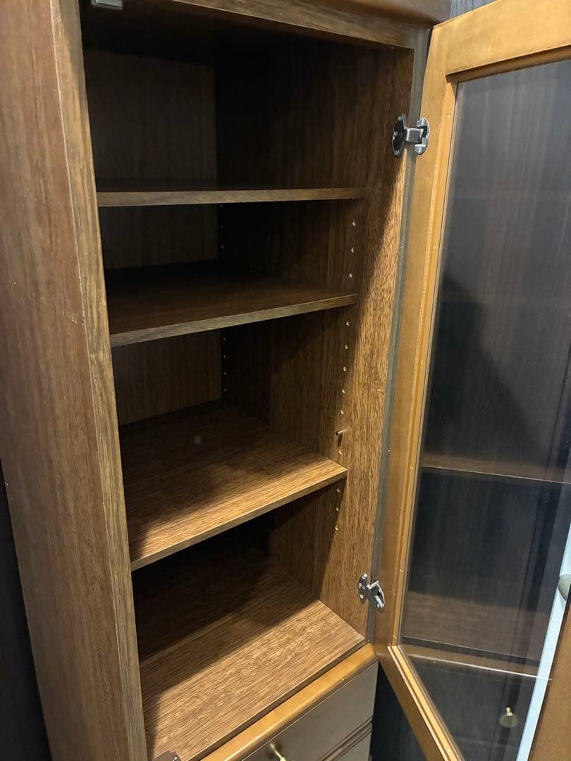 専用　1/5限定　ビンテージ　木製 ガラス扉 キャビネット コレクションケース