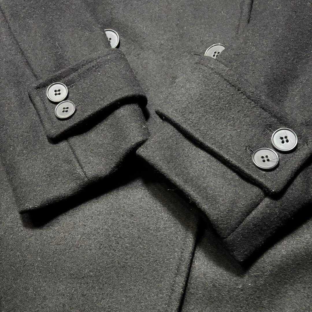 美品ZARA ブラック チェスターコート Mサイズ 大きめ襟 ロングコート ザラ