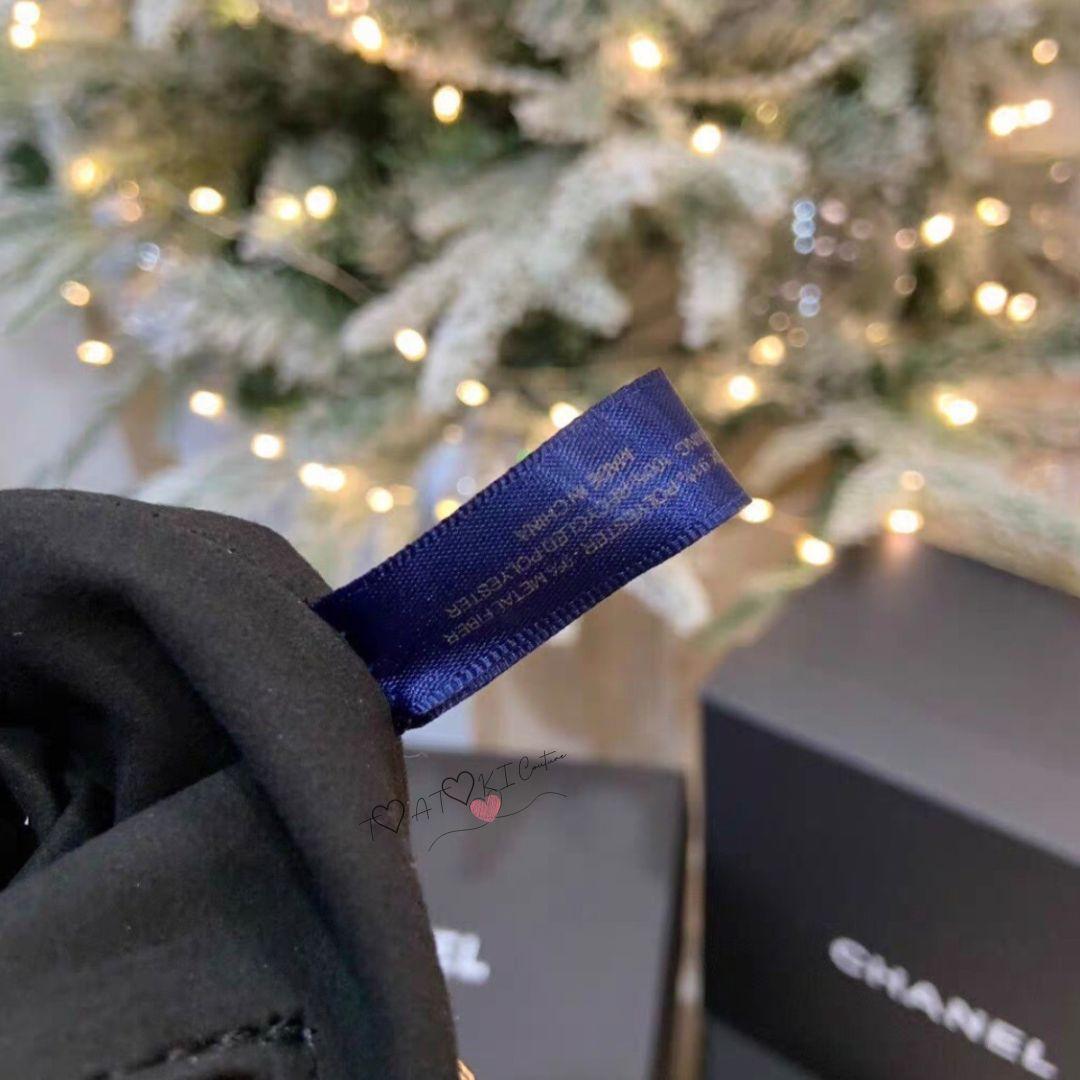 数量限定❤CHANEL❤ネイビーラメ巾着ショルダーバッグゴールドチェーン