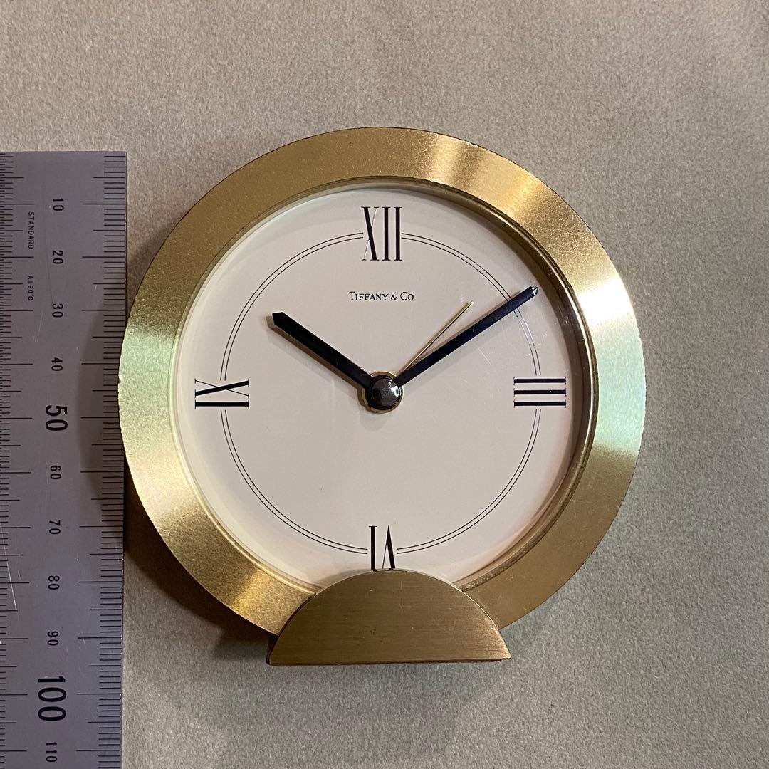 ティファニー テーブルクロックTiffany & Co. ゴールド 置時計 QZ