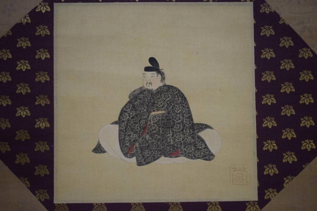 不詳/作者不詳/藤原道定公図/布袋屋掛軸HI-411