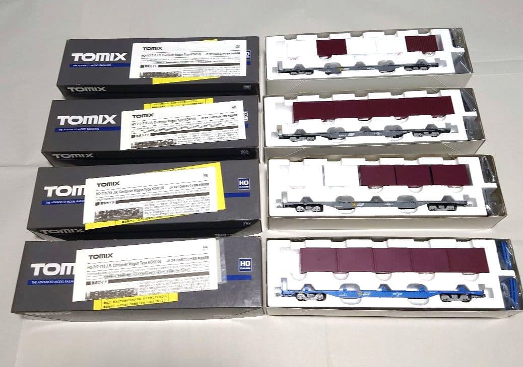 TOMIX HOゲージ JR貨車 コキ106・107形　4両セット　コンテナ付