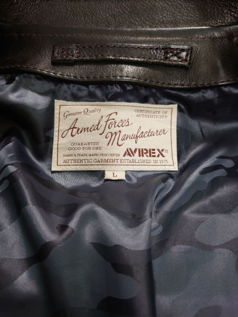 値下げ　AVIREX　アヴィレックス　ライダース　レザー　牛革　日本製　ブラック