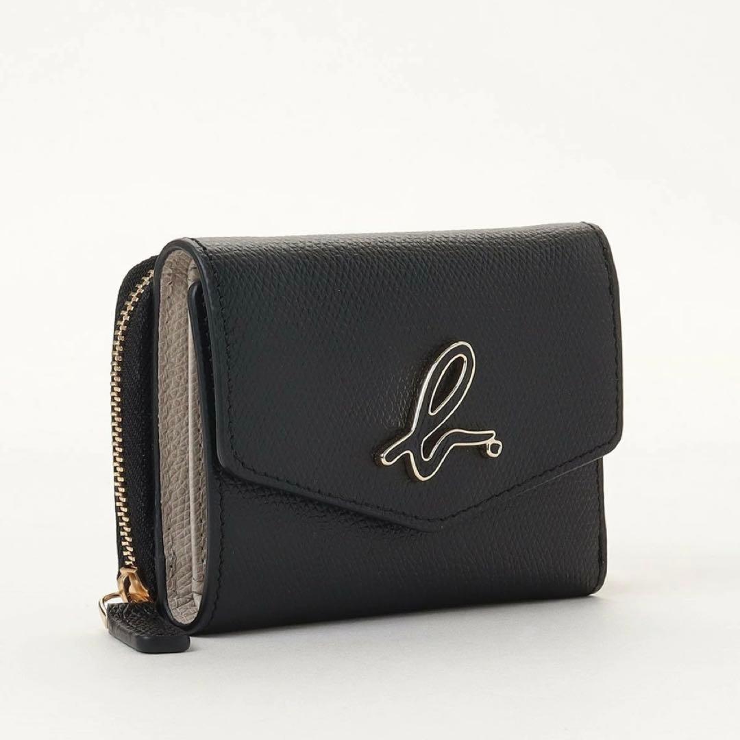 agnes b. アニエスベー 財布 黒 ブラック 三つ折り