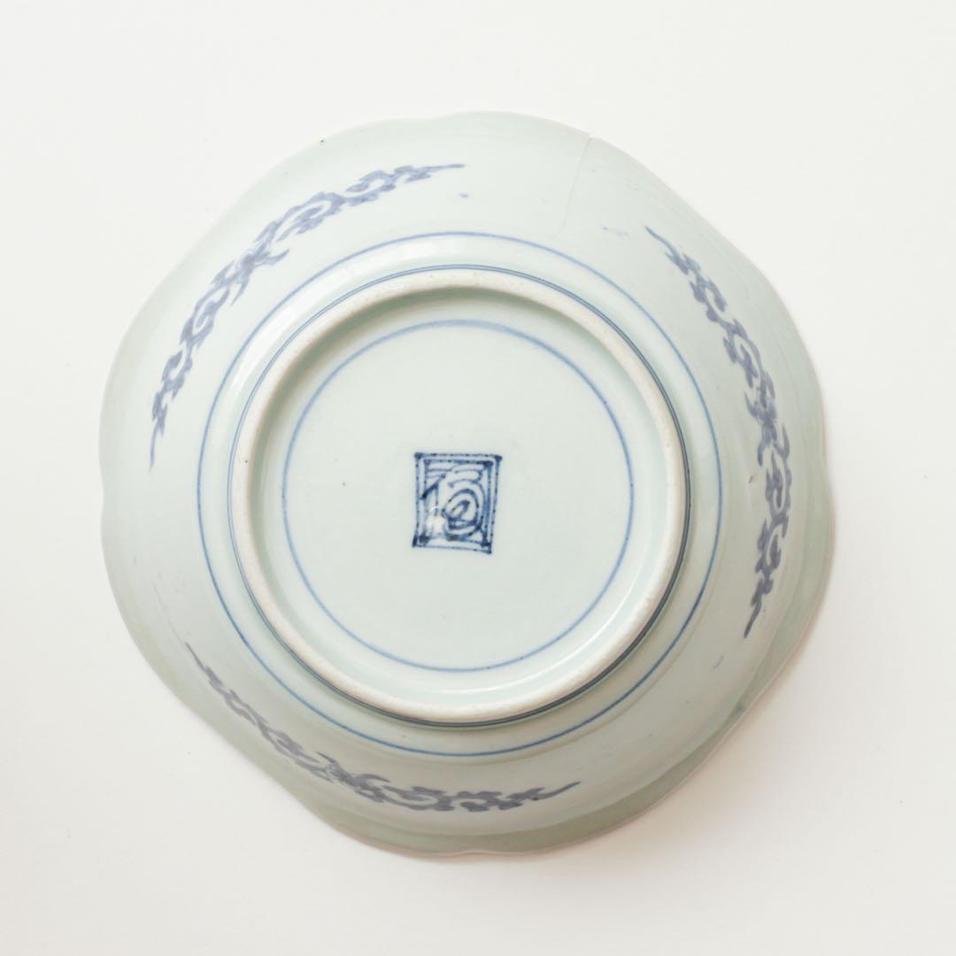 伊万里　古伊万里　江戸　中期　深皿　なます 皿　唐草　2客セット　金継ぎ　材料