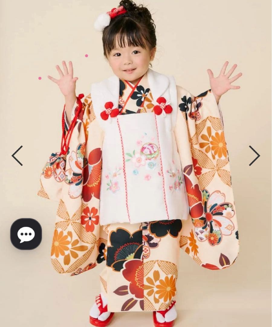 七五三 3才 被布セット 桜に七宝