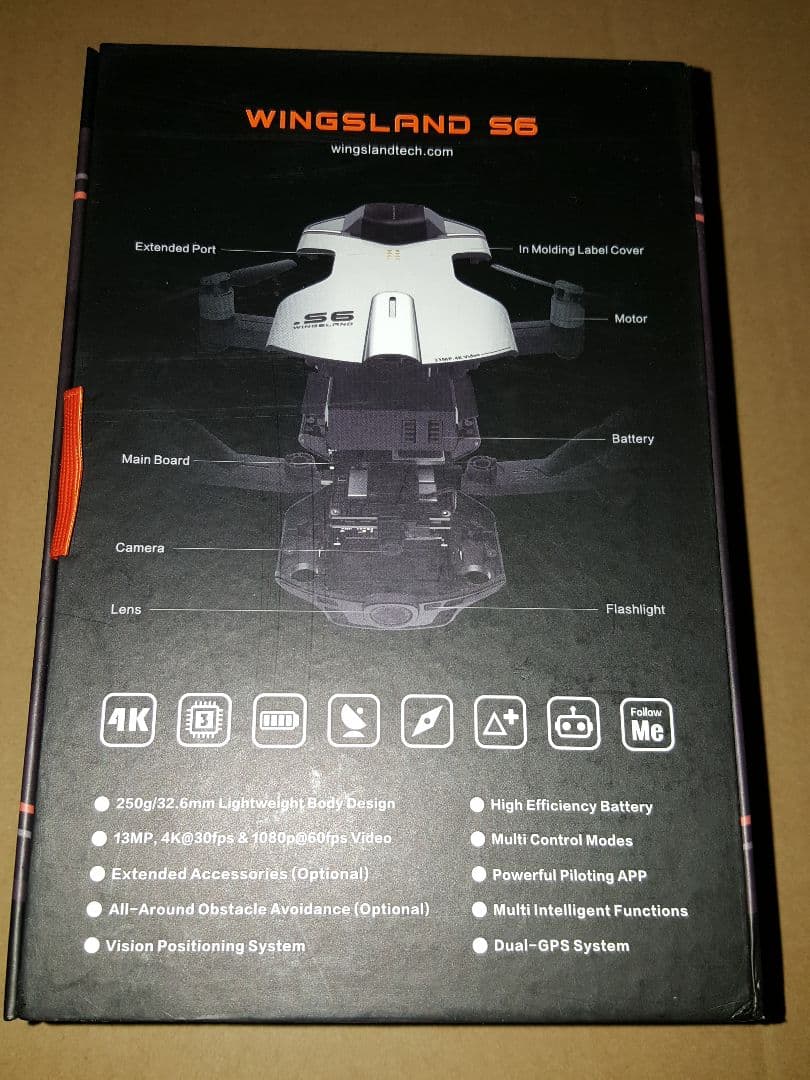 wingsland s6 SONY製高画質4kカメラ搭載