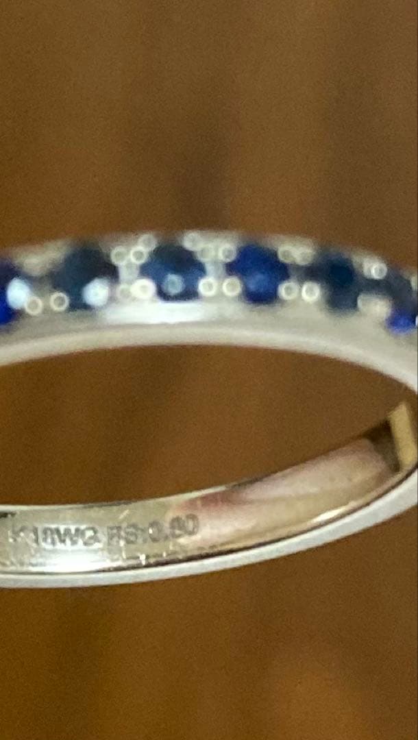 サファイア　フルエタニティ　リング K18ＷG