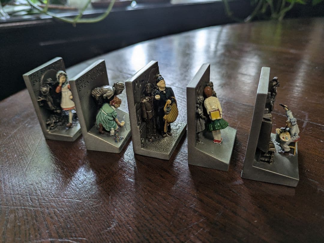 ５体限定 ノーマン・ロックウェル ピューターフィギュア 木製ディスプレーケース