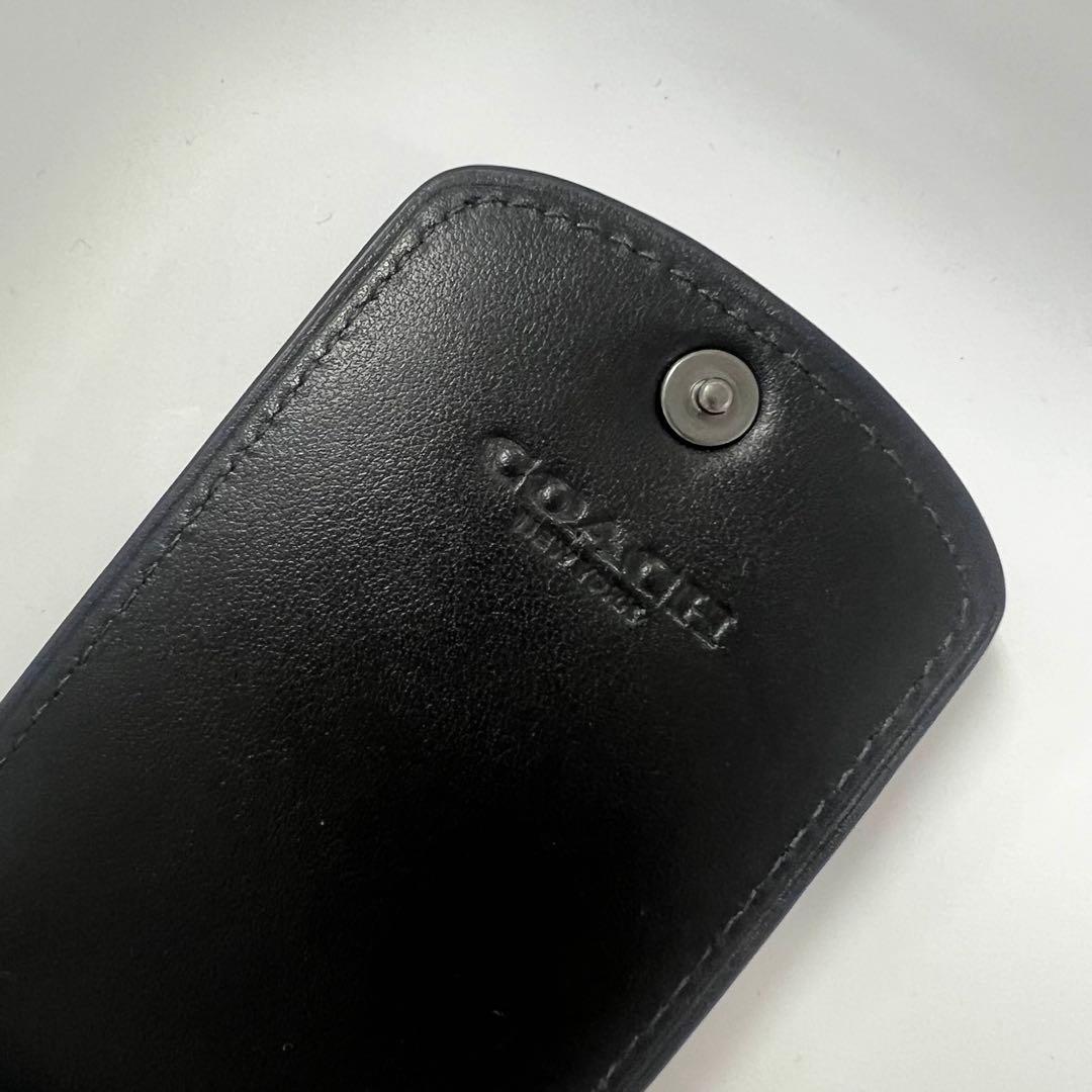 COACH コーチ ラゲッジタグ シグネチャー チャコール C1614 新品