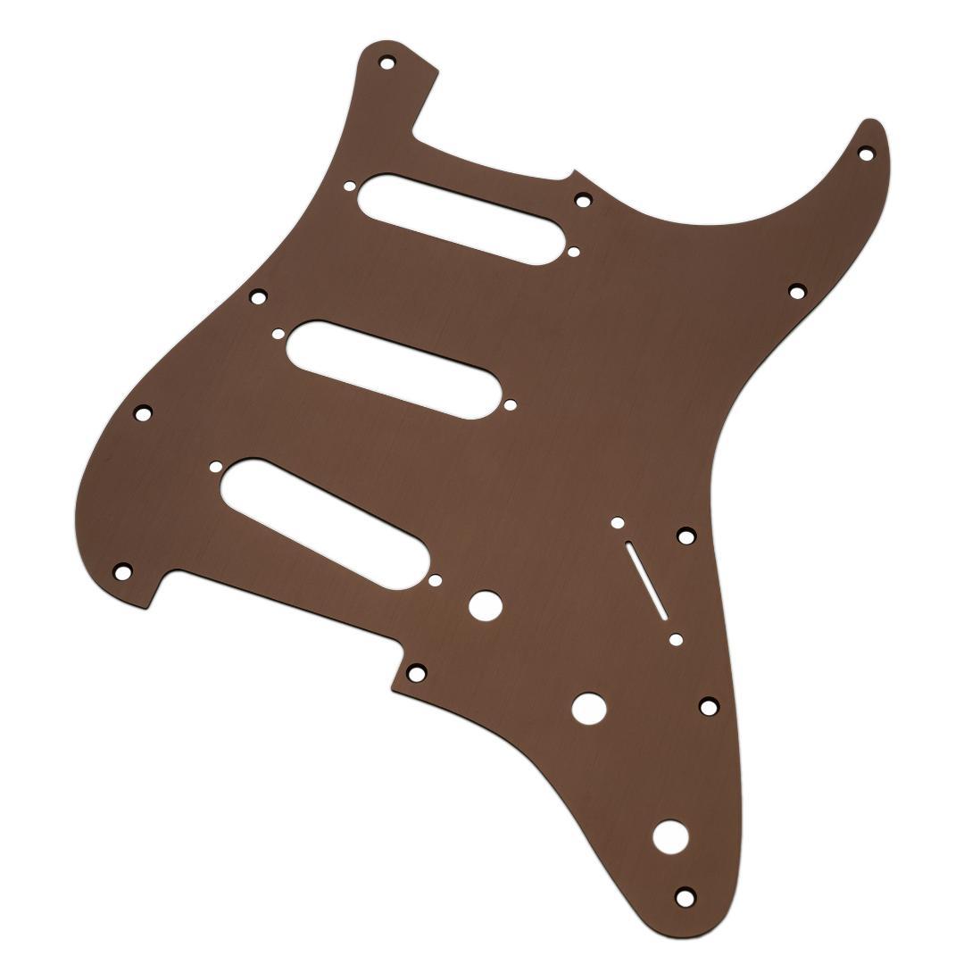 ストラト用アノダイズドピックガードBronzeBrown銅茶Lotustorks