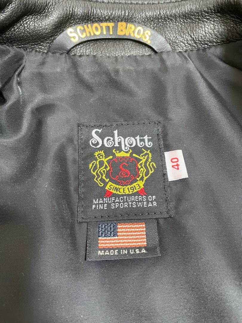 Schott ショット シングルライダースレザージャケット 7578 サイズ40